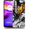 Púzdro Picasee silikónové Motorola Moto E40 - Black Gold 2 čierne