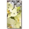 Nástenné hodiny vertikálne Kvety stones farebné orchidey 30x60 cm Nástenné hodiny vertikálne Kvety stones farebné orchidey 30x60 cm