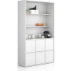 Kancelárska skriňa FRAME, 6x dvere, 2x polica, 1299 x 450 x 2162 mm, PUSH-lock, biela Kancelárska skriňa FRAME, 6x dvere, 2x polica, 1299 x 450 x 2162 mm, PUSH-lock, biela