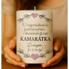 Dekoračná palmová sviečka - V rozprávkach ťa zachráni princ, v skutočnom živote kamarátka Valec 20 cm / 7 cm 800g Dekoračná palmová sviečka - V rozprávkach ťa zachráni princ, v skutočnom živote kamarátka Valec 20 cm / 7 cm 800g