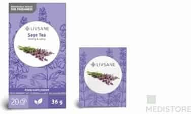 LIVSANE Šalviový čaj bylinný čaj 20 x 1,8 g