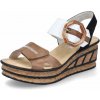 Dámske sandále RIEKER 68176-64 béžová S5 41 Dámske sandále RIEKER 68176-64 béžová S5 41