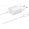 EP-TA800XWE Samsung 25W Cestovní nabíječka + USB-C Datový Kabel White EP-TA800XWE Samsung 25W Cestovní nabíječka + USB-C Datový Kabel White