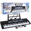 mamido Detský keyboard s mikrofónom a stojanom na noty čierny mamido Detský keyboard s mikrofónom a stojanom na noty čierny