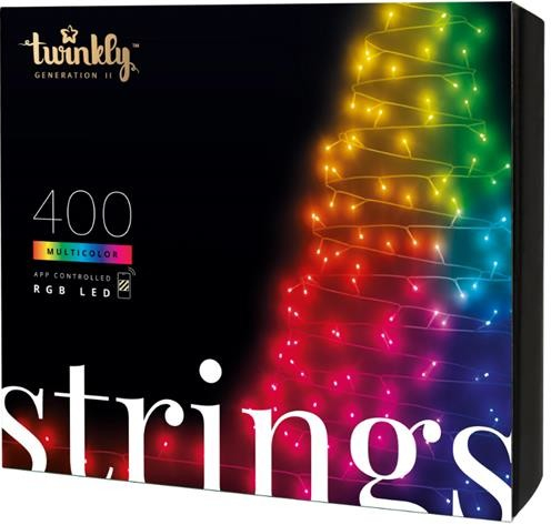 Smart LED vianočná reťaz TWINKLY Strings TWS400STP-BEU 20m WiFi