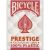 Karty Bicycle PRESTIGE 100% plastové červené