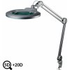 Šedá stolná LED lampa s lupou IB-178, priemer 178mm, 5D+20D Šedá stolná LED lampa s lupou IB-178, priemer 178mm, 5D+20D