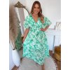 ZAZZA Dlhé madeira šaty v bielo-zelenej Veľkosť: XXL ZAZZA Dlhé madeira šaty v bielo-zelenej Veľkosť: XXL