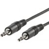 Kábel 3,5mm stereo jack M/M 1m, čierny Kábel 3,5mm stereo jack M/M 1m, čierny
