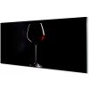 Sklenený obklad do kuchyne Čierne pozadie s pohárom vína 100x50 cm Sklenený obklad do kuchyne Čierne pozadie s pohárom vína 100x50 cm