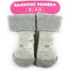 Béžovošedé chlapecké kojenecké ponožky Aileen 1 pár