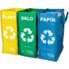 Sixtol Tašky na triedený odpad SORT EASY 3 SLIM, 3 x 22 l, 3 ks