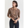 POLOKOŠEĽA GANT REG BRETON STRIPED LS PIQUE POLO WARM KHAKI POLOKOŠEĽA GANT REG BRETON STRIPED LS PIQUE POLO WARM KHAKI