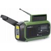 NEDIS přenosné nouzové rádio/ napájení z baterie/ z USB/ solární panel/ DAB+ / FM/ budík/ světlo/ černo-zelené NEDIS přenosné nouzové rádio/ napájení z baterie/ z USB/ solární panel/ DAB+ / FM/ budík/ světlo/ černo-zelené