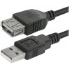 Logo USB predlžovačka (2.0), USB A samec - USB A samica, 3m, čierna, cena za 1 kus, DOPREDAJ Logo USB predlžovačka (2.0), USB A samec - USB A samica, 3m, čierna, cena za 1 kus, DOPREDAJ