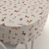 Biante Bavlnený oválny obrus Sandra SA-620 Psí kamaráti na krémovom 140x220 cm Biante Bavlnený oválny obrus Sandra SA-620 Psí kamaráti na krémovom 140x220 cm