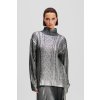 Karl lagerfeld sveter CABLE KNIT SWEATER GUNMETAL