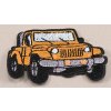 Nažehľovacia záplata - terénne auto - rozmer 6 cm x 4 cm - červená, khaki, oranžová, modrá, čierna oranžová_CEZ2510 Nažehľovacia záplata - terénne auto - rozmer 6 cm x 4 cm - červená, khaki, oranžová, modrá, čierna oranžová_CEZ2510