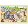 GOKI Drevené puzzle Stavenisko 24 dielikov GOKI Drevené puzzle Stavenisko 24 dielikov