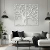 Drevená dekorácia na stenu - Stromy Dekor: BIELA 0101, Rozmery: 60x50 Drevená dekorácia na stenu - Stromy Dekor: BIELA 0101, Rozmery: 60x50