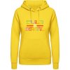 AWDis Hoodie mikina Nápis Rovnosť je krásna slnečná žltá