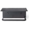 Ferm Living Držiak na toaletný papier Dora w. shelf, black Ferm Living Držiak na toaletný papier Dora w. shelf, black