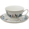 Clayre & Eef Porcelánová šálka s tanierikom a kvetmi - 12*10*6 cm / Ø 15*2 cm / 250 ml - Clayre & Eef Clayre & Eef Porcelánová šálka s tanierikom a kvetmi - 12*10*6 cm / Ø 15*2 cm / 250 ml - Clayre & Eef
