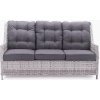 Ratanea Ratanová trojsedačka BERKLEY svetlo-sivá s tmavými vankúšmi Ratanea Ratanová trojsedačka BERKLEY svetlo-sivá s tmavými vankúšmi
