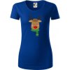 Jeleň so šálom - Dámske tričko z organickej bavlny Origin (GOTS) - 2XL ( Kráľovská modrá ) Jeleň so šálom - Dámske tričko z organickej bavlny Origin (GOTS) - 2XL ( Kráľovská modrá )