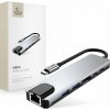 Baseus Adaptér TECH-PROTECT HB02 HUB 6v1 TYPE-C + USB 2.0 + USB 3.0 + HDMI 4K 30HZ + RJ45 + PD100W vesmírně šedá Baseus Adaptér TECH-PROTECT HB02 HUB 6v1 TYPE-C + USB 2.0 + USB 3.0 + HDMI 4K 30HZ + RJ45 + PD100W vesmírně šedá