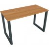 Pracovný stôl UNI O, 120x75,5x60 cm, jelša/čierna Pracovný stôl UNI O, 120x75,5x60 cm, jelša/čierna