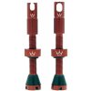 PEATY'S X CHRIS KING (MK2) RED TUBELESS VALVES 42MM (PTV2-42-RED-12) Množ. Uni PEATY'S X CHRIS KING (MK2) RED TUBELESS VALVES 42MM (PTV2-42-RED-12) Množ. Uni