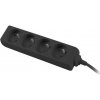Predlžovací prívod 230V 3m 4 zásuvky, čierny ppa4-03bk Predlžovací prívod 230V 3m 4 zásuvky, čierny ppa4-03bk