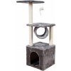 LEAN 13876 Škrabadlo pre mačky s domčekom a tunelom 31x31x78 cm, sivé LEAN 13876 Škrabadlo pre mačky s domčekom a tunelom 31x31x78 cm, sivé