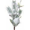 Clayre & Eef Dekorácia zápich vianočná vetvička s bielymi guličkami - 8*4*26 cm - Clayre & Eef Clayre & Eef Dekorácia zápich vianočná vetvička s bielymi guličkami - 8*4*26 cm - Clayre & Eef