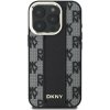 DKNY PU Leather Checkered Pattern Magsafe Zadný Kryt pre iPhone 16 Pro Max Black (DKHMP16XPCPVSLK)