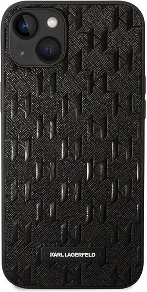 Púzdro Karl Lagerfeld Saffiano Monogram iPhone 14 Plus čierne