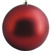 Vianočná ozdoba Lafiora plastová guľa Ø30 cm červená matná