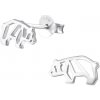 For Silver Náušnice Medveď - Striebro 925 For Silver Náušnice Medveď - Striebro 925