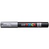 Dekoračný popisovač, 0,7 1,0 mm, UNI Posca PC 1M, strieborný Dekoračný popisovač, 0,7 1,0 mm, UNI Posca PC 1M, strieborný