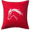 Kôň - hlava celá - Vankúš 50x50 - 50x50 - Vrátane výplne ( Červená ) Kôň - hlava celá - Vankúš 50x50 - 50x50 - Vrátane výplne ( Červená )