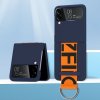 Plastový kryt Wrist Strap na Samsung Galaxy Z Flip 3 5G - Námornícka modrá Plastový kryt Wrist Strap na Samsung Galaxy Z Flip 3 5G - Námornícka modrá