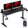 Huzaro Herný stôl Huzaro Hero 4.6 RGB - výškovo nastaviteľný 160x60 cm, LED osvetlenie, karbónový povrch, XXL podložka pod myš, držiaky Huzaro Herný stôl Huzaro Hero 4.6 RGB - výškovo nastaviteľný 160x60 cm, LED osvetlenie, karbónový povrch, XXL podložka pod myš, držiaky