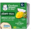 Gerber Organic Rastlinný Dezert Mango a Kiwi s kokosovým mliekom 4 x 90 g Gerber Organic Rastlinný Dezert Mango a Kiwi s kokosovým mliekom 4 x 90 g