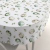 Biante Teflónový oválny obrus TF-136 Zelené kvetované kraslice na bielom 140x220 cm Biante Teflónový oválny obrus TF-136 Zelené kvetované kraslice na bielom 140x220 cm