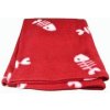 Deka pre psov Bean vínová a biele rybky 100x70cm TR Deka pre psov Bean vínová a biele rybky 100x70cm TR