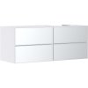 HANSGROHE Xevolos E závesná skrinka pre lakovanú dosku so zápustným umývadlom vpravo, 4 zásuvky PushOpen, 1370 x 550 x 555 mm, matná biela/metalická biela, 54239320 HANSGROHE Xevolos E závesná skrinka pre lakovanú dosku so zápustným umývadlom vpravo, 4 zásuvky PushOpen, 1370 x 550 x 555 mm, matná biela/metalická biela, 54239320