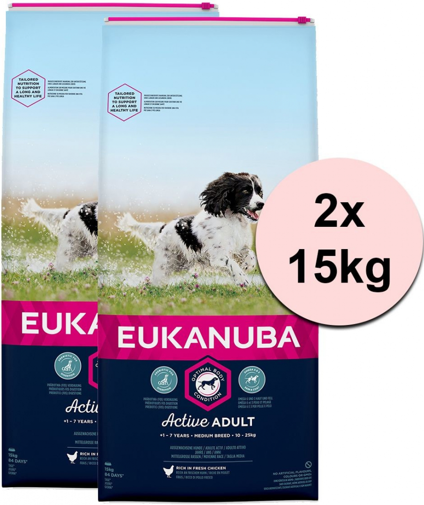 Eukanuba Adult Medium Breed 2 x 15 kg