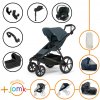 Set 11v1 Thule Urban Glide 4-wheel Dark Slate s magnetickou sponou + madlo + vanička Black + JOMK príslušenstvo + autosedačka Cybex s ISOFIX základňou a adaptérmi Thule Set 11v1 Thule Urban Glide 4-wheel Dark Slate s magnetickou sponou + madlo + vanička Black + JOMK príslušenstvo + autosedačka Cybex s ISOFIX základňou a adaptérmi Thule