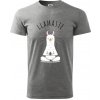 Yoga Llamaste - Klasické pánske tričko vyššej gramáže - 2XL ( Tmavosivý melír ) Yoga Llamaste - Klasické pánske tričko vyššej gramáže - 2XL ( Tmavosivý melír )